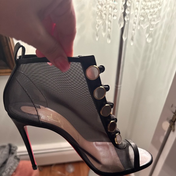 Christian Louboutin Marikat Mirror accent mesh booties RETAIL 1,195 - Picture 11 of 15